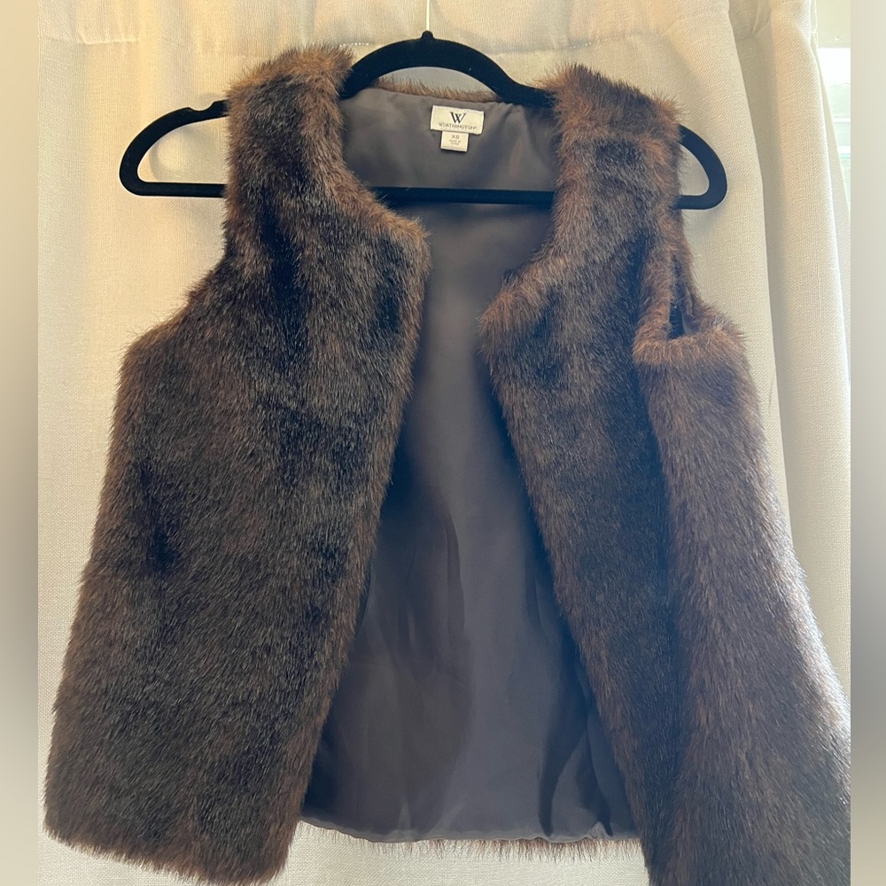 Faux fur vest